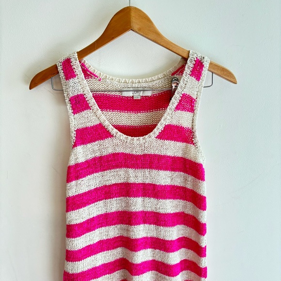 LOFT Knit Tank Top Striped Size Medium - Picture 3 of 6